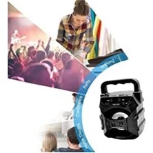 Bliss Store Bluetooth Hoparlör LED Işıklı Fm Radyo Kablosuz Hoparlör USB -Hafıza Kart Giriş Ses Bombası 1057,