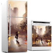 Bliss Store Buzdolabı ve Bulaşık Makinası Beyaz Eşya Kaplama Yağlıboya Newyork