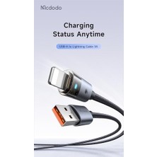 Bliss Store CA-6911 3A Işıklı USB Şarj Data Kablosu 1.2m Siyah