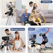 Bliss Store Telefon Tripodu – 33-110CM Katlanabilir Telefon Tutucu, 360° Döner Başlık, Bluetooth Kumandalı Selfie Çubuğu, Ios/ Uyumlu, Kamera ve ile Kullanılabilir