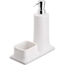 Bliss Store Tezgah Üstü Beyaz-Krom Deterjanlık ve Süngerlik - BA2007 028 R1-Cr