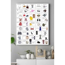 Bliss Store (PSTER16291) Kıyafetler Eğitim Kanvas Tablo 21 x 30