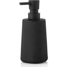 Bliss Store Banyo Için Küçük Sabunluk, Siyah Tasarımlı Modern Çiftlik Evi Çizgili Stil Plastik El Sabunu Bulaşık Sabun Dispanseri, Pompalı Mat Siyah, Mutfak Için Sabun Dispanseri