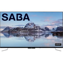 Saba SB50F350 50" 126 Ekran 4K Ultra HD Android Smart LED TV Çerçevesiz Ekran Tipi ile Modern Tasarım