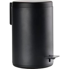 Bliss Store Rim Çöp Kutusu, Banyo Için Kozmetik Kovası, 3 Litre, Siyah