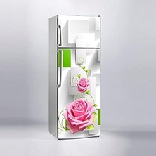 Bliss Store Buzdolabı Kaplama Dolap Kaplama Etiketi Pembe Gül Yeşil