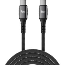 Bliss Store 100W 5A E-Mark Çipli Pd Type-C To Type-C Örgülü Hızlı Şarj ve Data Kablosu 1 Metre