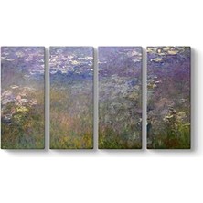 Bliss Store Claude - Göleti Tablosu 129 x 70-4 Parçalı