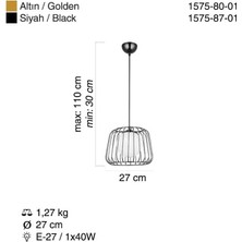 Bliss Store Capestrano Q25 Kck Altın Tekli 1XE27