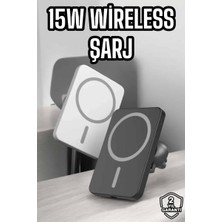 TKÇ Ios Uyumlu Manyetik Tasarım Magsafe Iphone 12/13/14/15 Araç Şarjı
