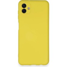 Durukar®  Samsung Galaxy A04 Kılıf Nano Içi Kadife Silikon - Sarı