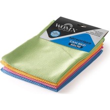 Womx 2 Adet Baklava Desenli Mikrofiber Cam Bezi 50*70 cm - Iz Bırakmayan Kristal Parlaklık