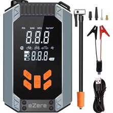 TKÇ Ezere ST-9632D Taşınabilir Araç Lastik Şişirme ve Starter Akü Takviye SETI-(5775)