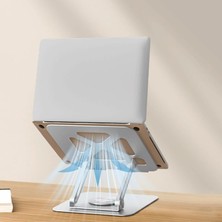 Bliss Store Taşınabilir Katlanabilir Folding Alüminyum Notebook Stand Alüminyum Ayarlanabilir Açı ve Katlanabilir Portatif Rahat Kullanım 11 Inç 17 Inç Dizüstü Bilgisayar ve Laptop Stant | X2