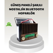 TKÇ Güneş Enerjili Taşınabilir Hoparlör KTF-1428 Bluetooth Radyo USB Sd Kart Destekli