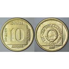 Banknoting Yugoslavya 10 Dinar 1989.