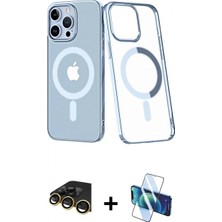 Pileli Store Pilelistore™ iPhone 14 Pro Kılıf Yörünge Minimal - Siyah 3D Antistatik Cam Ekran Koruyucu + Raze Metal Kamera Lens - Gd