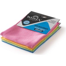 Womx Baklava Desenli Mikrofiber Cam Bezi 40X40 cm - Iz Bırakmayan Kristal Parlaklık