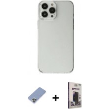 Pileli Store Pilelistore™ iPhone 13 Pro Max Kılıf Kutup Doku Koleksiyonu - Siyah Bilvis Hayalet Cam Ekran Koruyucu + Metal Kamera Lens Koruma Cam - Kuyl