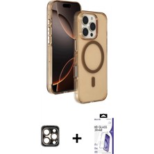 Pileli Store Pilelistore™ iPhone 16 Pro Max Kılıf Doruk Doku Özel Seri - Siyah Bilvis 3x Ar Hd Cam Ekran Koruyucu + Pvd Metal Kamera Lens - Gd