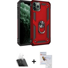 Pileli Store Pilelistore™ iPhone 11 Pro Max Kılıf Ahenk Klasik Koleksiyonu - Siyah Seramik Nano Ekran Koruyucu + Kamera Lens Koruma Cam - Sf