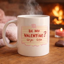 TKÇ Be My Valentine Porselen Kupa – Model 8 Sevgiliye Özel Romantik Tasarım