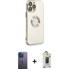 Pileli Store Pilelistore™ iPhone 13 Pro Max Kılıf Iz Form Serisi - Siyah Bilvis Hayalet Cam Ekran Koruyucu + Neon Fosforlu Kamera Lens - Mı