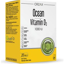 Ocean Vitamin D3 1000 Iu 20 ml Sprey 130 Puff, Takviye Edici