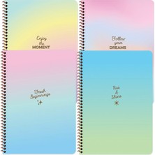 Keskin Color 16,5X22,5 80 Yaprak Çizgili Karton Kapak Spiral Peritozu Defter