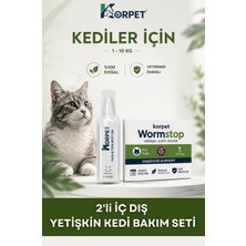 Korpet Yetişkin Kediler Için 2'li Iç Dış Bakım Seti Bitkisel