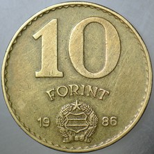 Banknoting Macaristan 10 Forint 1986.