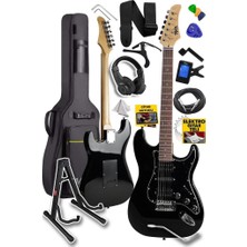 Delixa RPH-40BK-ST Full Elektro Gitar Seti Hsh Manyetik Maple Klavye Üst Kalite