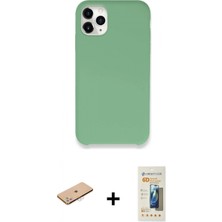 Pileli Store Pilelistore™ iPhone 11 Pro Max Kılıf Zirve Modern Özel Seri - Siyah 6d Mat Seramik Hayalet Nano Ekran Koruyucu + Renkli Kamera Lens Koruma Cam - Pe