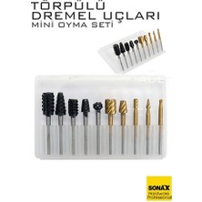 TKÇ Dremel Uyumlu Törpülü Mini Oyma Gravür Uç Seti – 10'lu Tungsten Karbür Ahşap/metal/plastik