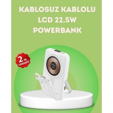 TKÇ LCD Göstergeli Manyetik Powerbank Type C USB Girişli
