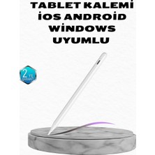TKÇ Manyetik Dokunmatik Kalem – Bluetooth Gerektirmeyen Type-C Şarjlı iPad ve Android Uyumlu Hassas