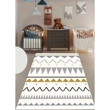 Ardizayn Zig Zag, İndirimli, Makinede Yıkanabilir, (120x175cm) İnce, Dokuma Tabanlı, Çocuk Odası Halısı