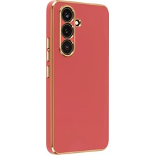 Durukar®  Samsung Galaxy S25 Fe Volet Silikon - Kırmızı