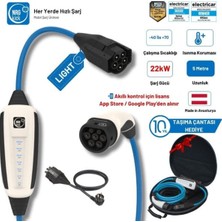 Nrgkick Başlangıç Paketi 32A Light 22KW 5 Metre Ac Mobil Elektrikli Araç Şarj Kablosu- Ev Prizi (Schuko) Uyumlu Set