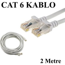 TKÇ Inca ICAT6-02TG 2mt 24AWG Cat6 Utp Patch Kablo Gri