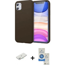 İlk El Grup Pilelistore™ iPhone 11 Kılıf Kozmos Yansıma Özel Seri - Şeffaf Royal Nano Ekran Koruyucu + Renkli Kamera Lens Koruma Cam - Sı