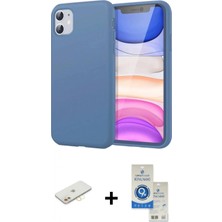 İlk El Grup Pilelistore™ iPhone 11 Kılıf Kozmos Yansıma Özel Seri - Şeffaf Royal Nano Ekran Koruyucu + Renkli Kamera Lens Koruma Cam - Sı