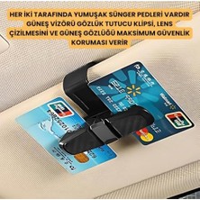 Klipsli 180 Derece Döner Klipsli Araç Içi Gözlük Tutucu Kart Tutucu Oto Araç Gözlük Tutacagi