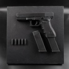 Oko Design 3D Dekoratif Tablo – Glock-19 ve Uzatılmış