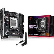 Asus Rog Strıx B850-I Gamıng Wıfı Amd B850 Am5 Ddr5 8400 HDMI Çift M2 Usb3.2 2x2 Wifi 7 + Bt Aura Rgb 2.5