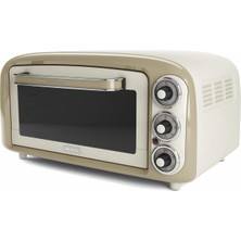 Ariete Fırın Bej 0979/03 - Pizza Fırını, 1380 Watt, 18 Litre Kapasite, 3 Pişirme Fonksiyonu, Paslanmaz Hazn