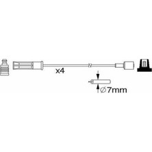 Doduco Depomix Buji Kablosu Mgn 1.6 99 -R19 1.2 99 -Clio Ii 1.2 Ie 99 -Kng 1.2 98 -Logan 1.4 02 K7M