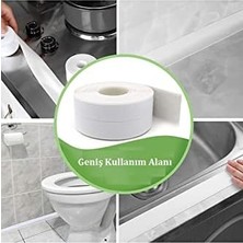 Sızdırmazlık Lavabo Bandı Banyo Mutfak Lavabo Küvet Duş Teknesi Pencere Su Geçirmez Kenar Bandı 3.2 Metre