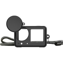 MarkEntegra Djı Osmo Action 5  Silikon Kılıf + Lens Koruyucu + Güvenlik Kordon Ipi (Osmo Action 3/4/5  Uyumlu)