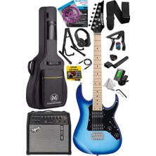 Delixa 150BL-50AMP Maple Klavye Hh Yüksek Kaliteli 50W Amfili Elektro Gitar Seti